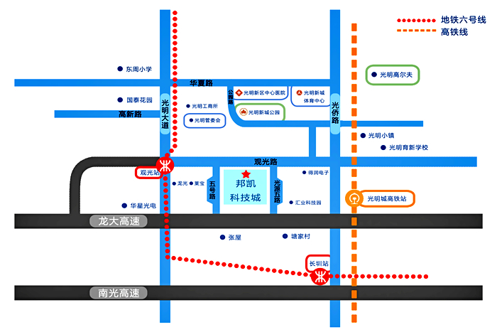 宝新科技园（凯邦城）地图示意