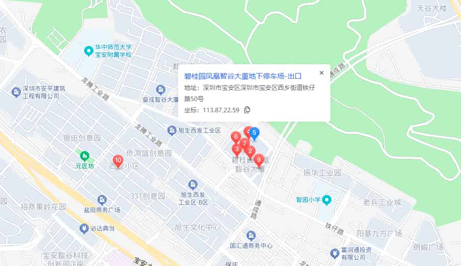 碧桂园凤凰智谷地图示意