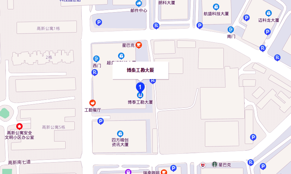 博泰工勘科技大厦地图示意