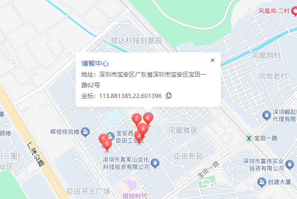 博智中心地图示意