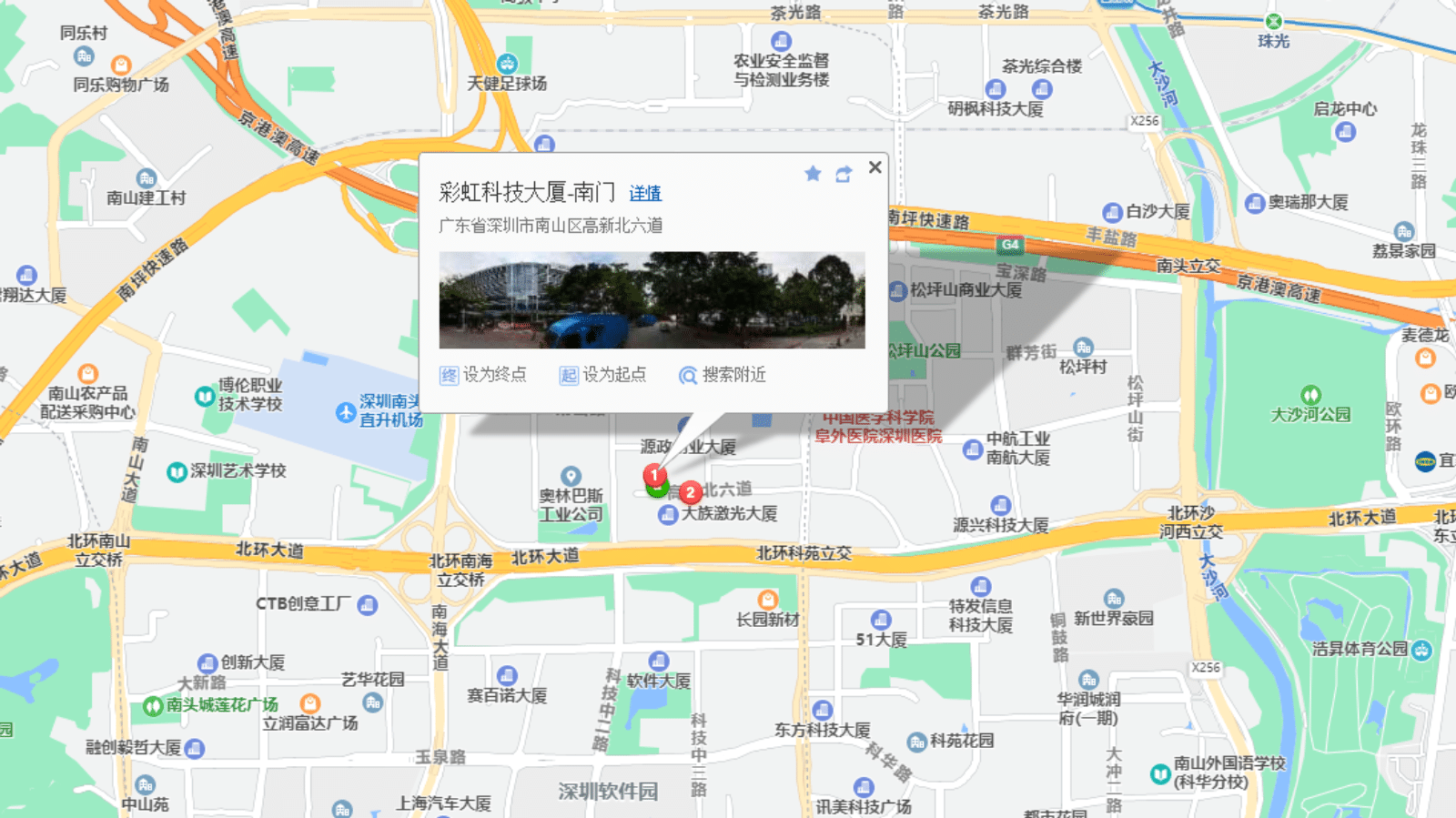 彩虹科技大厦地图示意