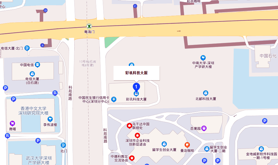 彩讯科技大厦地图示意