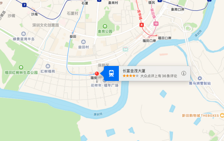 CFC长富中心地图示意