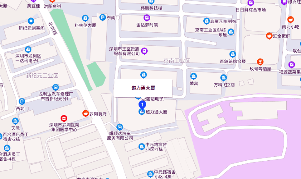 超力通大厦(凤凰城大厦)地图示意