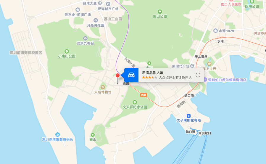赤湾总部大厦地图示意
