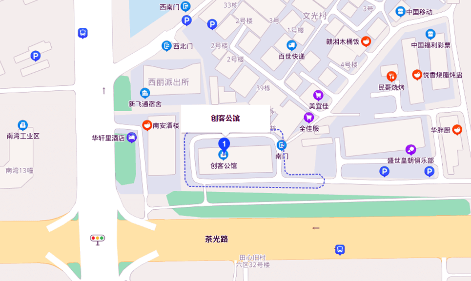 创客公馆地图示意
