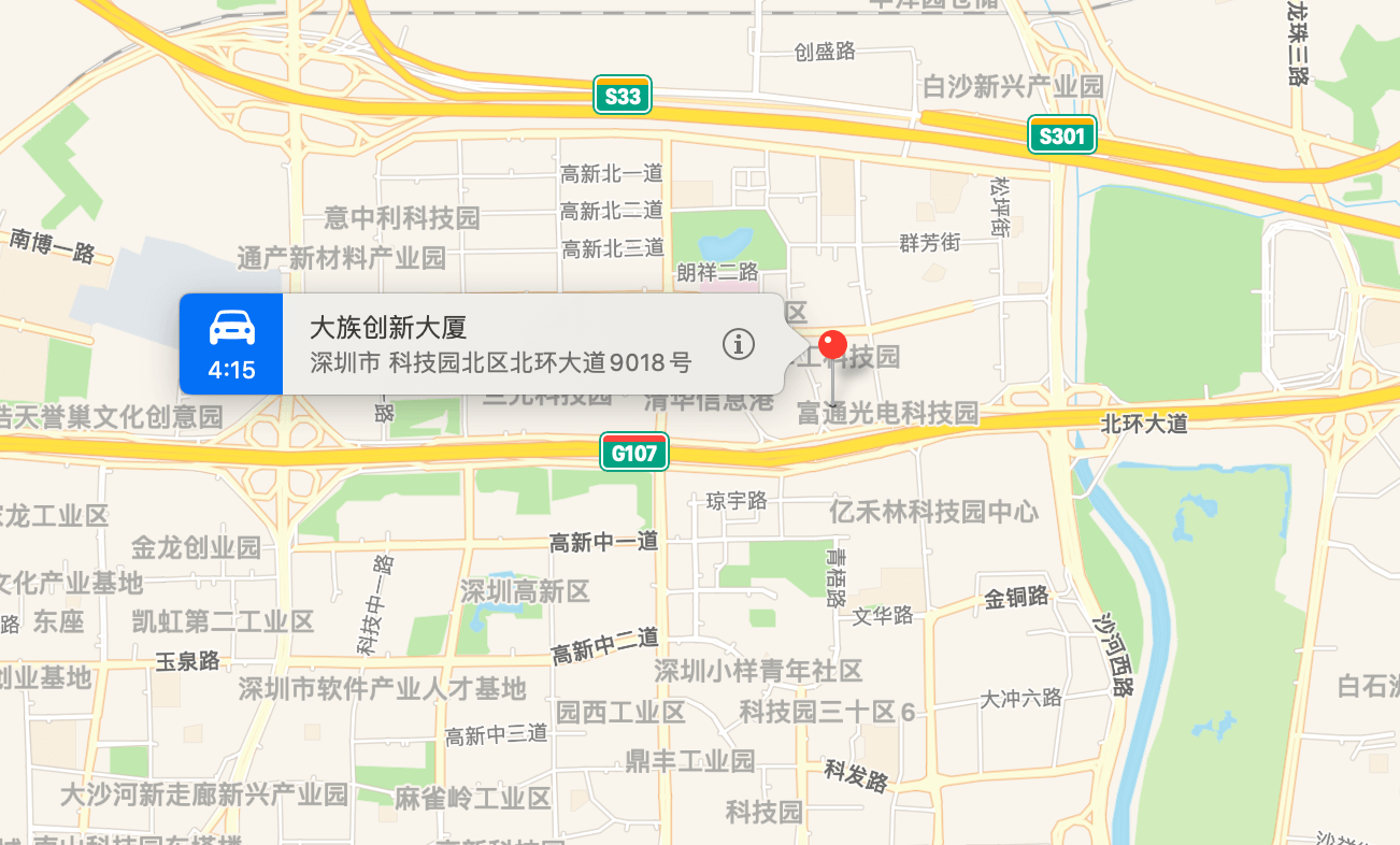 大族创新大厦地图示意