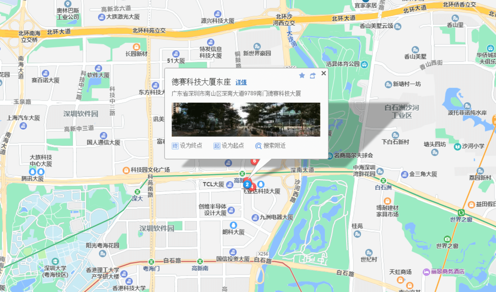 德赛科技大厦地图示意
