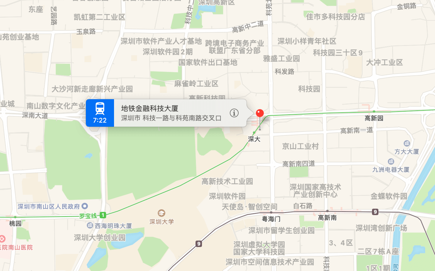 地铁金融科技大厦地图示意