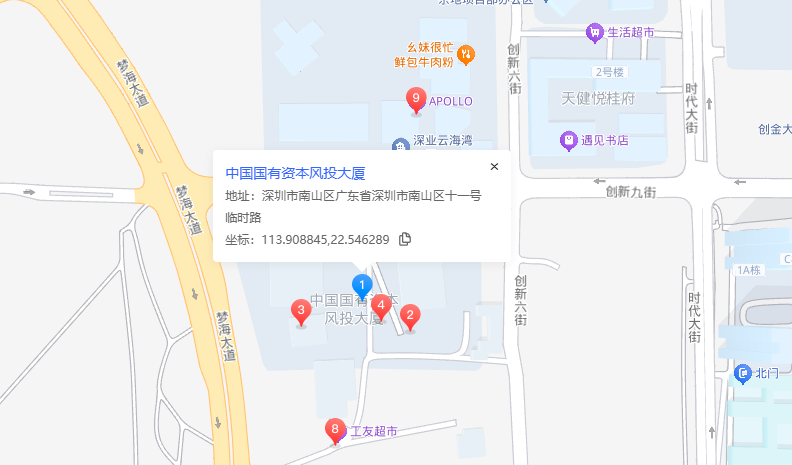 中国国有资本风投大厦地图示意