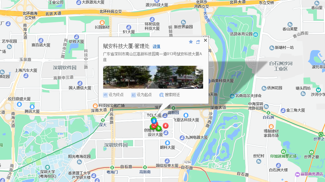 赋安科技大厦地图示意