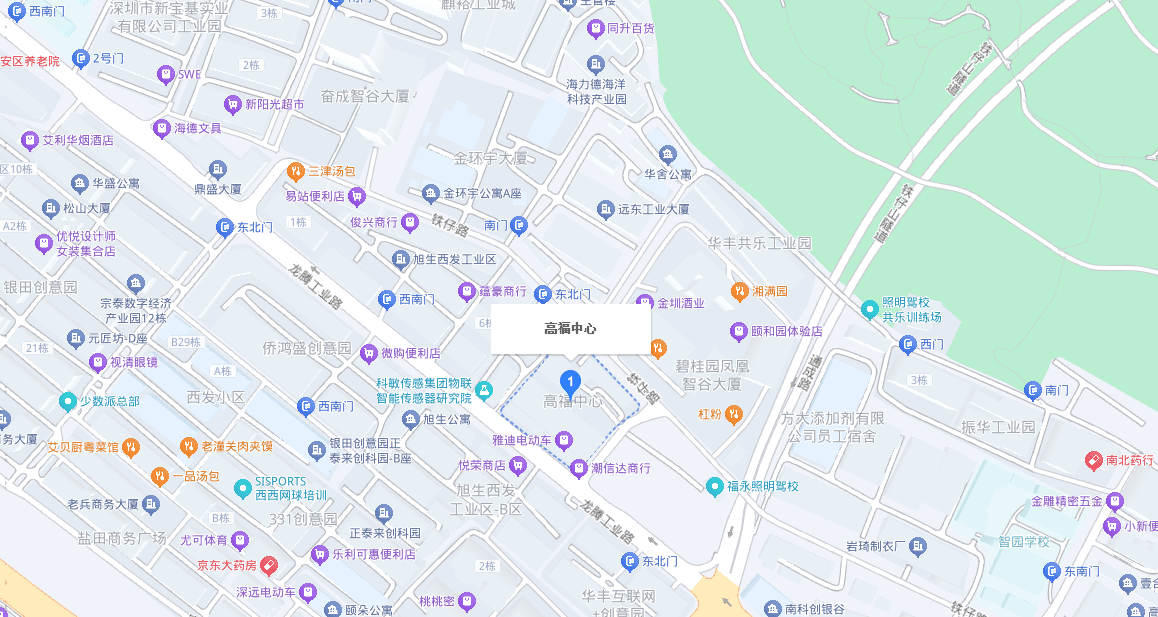 高福中心地图示意