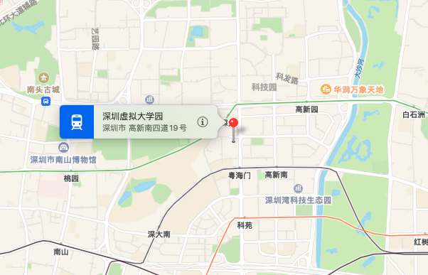 深圳高新技术产业园地图示意