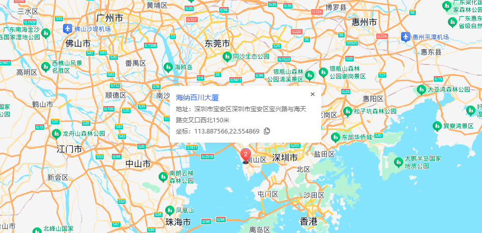 海纳百川大厦地图示意