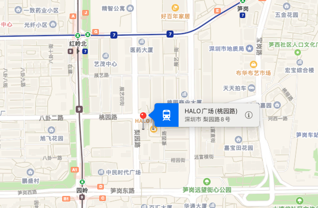 HALO广场地图示意