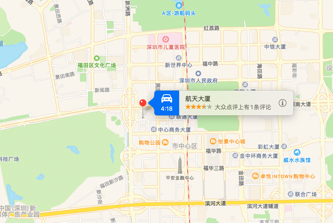 航天大厦地图示意