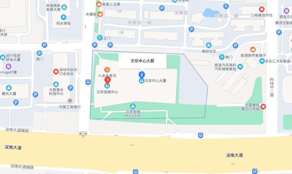 汉京中心地图示意