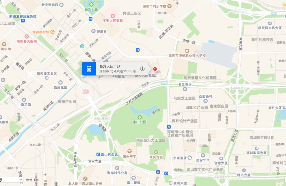 豪方天际广场地图示意
