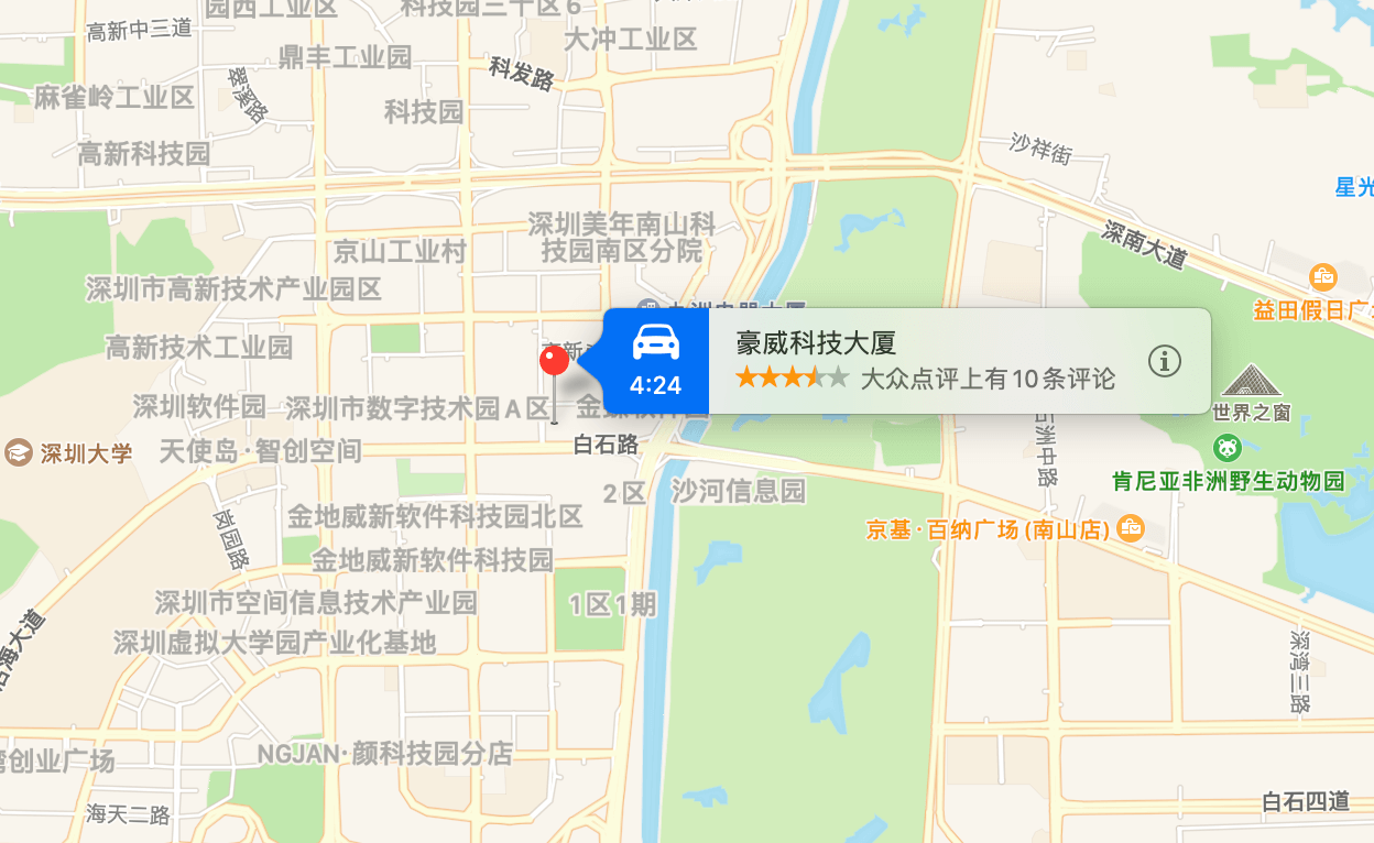 豪威科技大厦地图示意