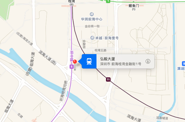 弘毅投资大厦地图示意