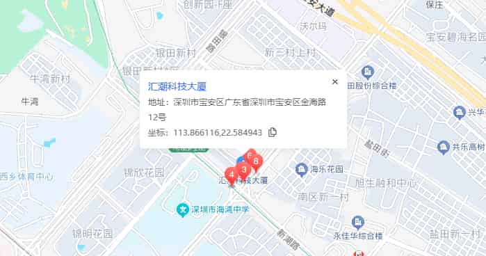 汇潮科技大厦地图示意