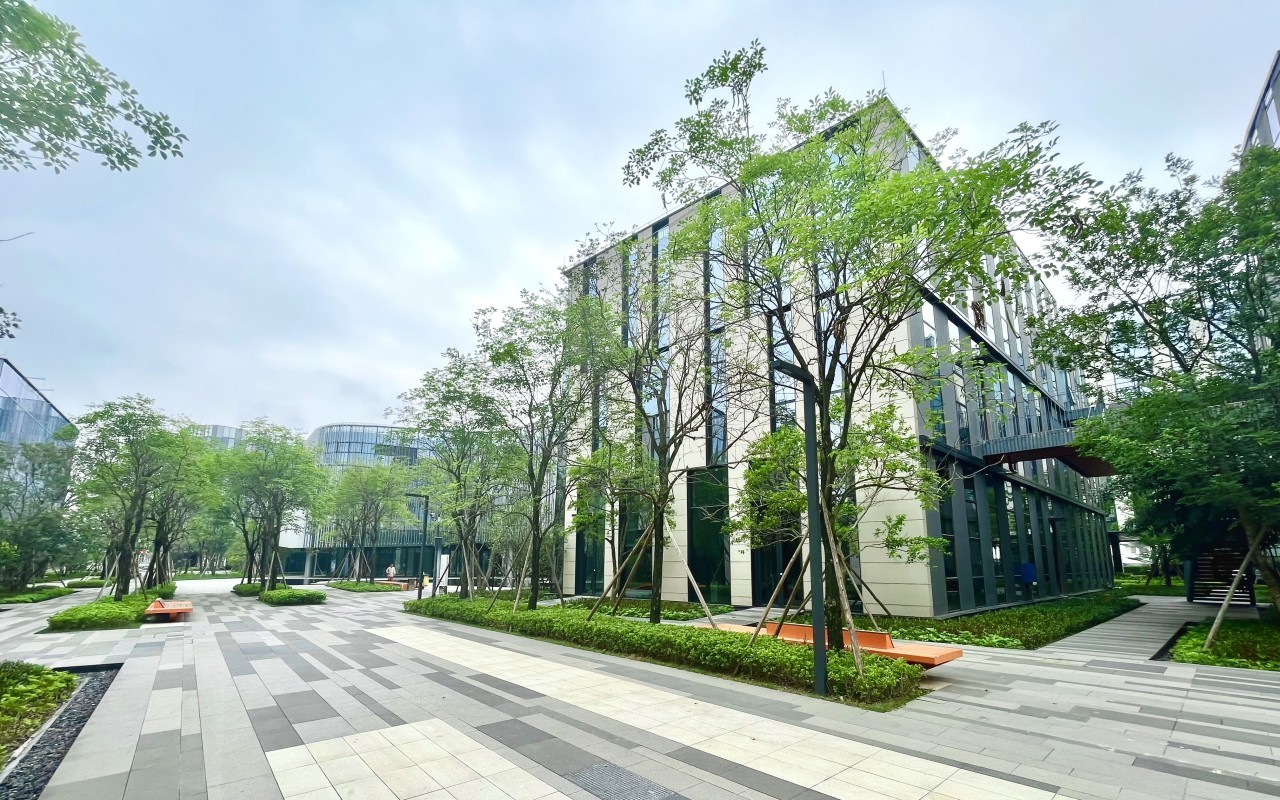 会展湾南岸广场大楼外立面