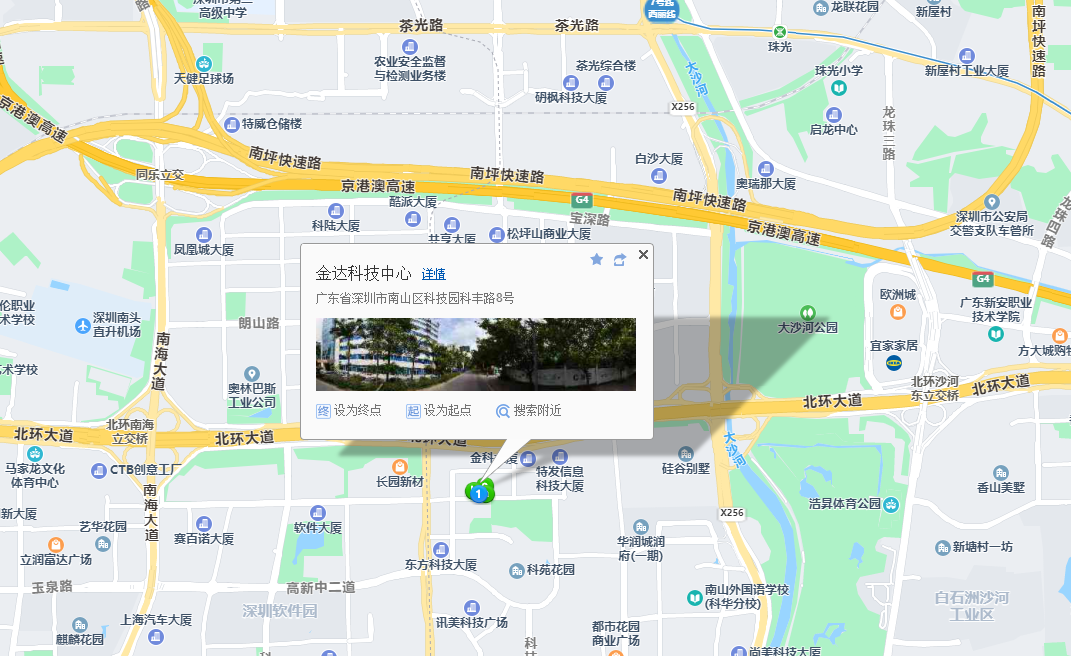 金达科技中心地图示意
