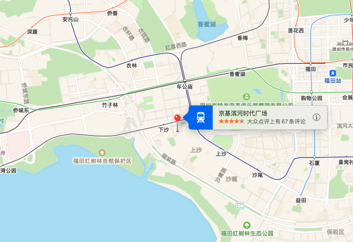 京基滨河时代广场地图示意