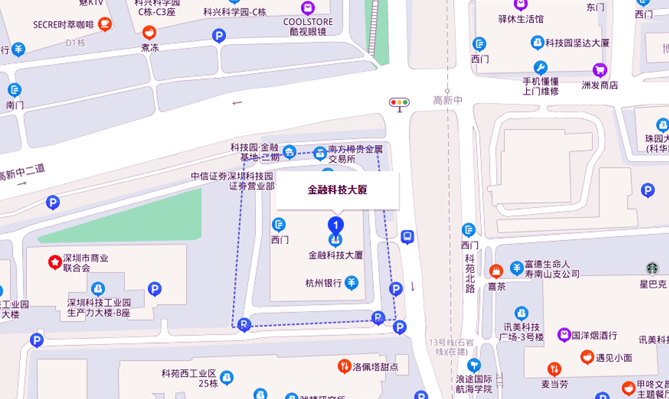 金融科技大厦地图示意