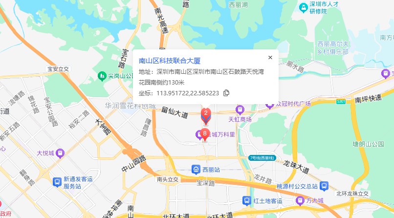 南山区科技联合大厦地图示意
