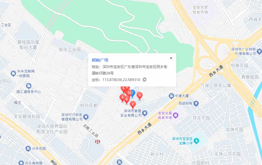 朗峻广场地图示意