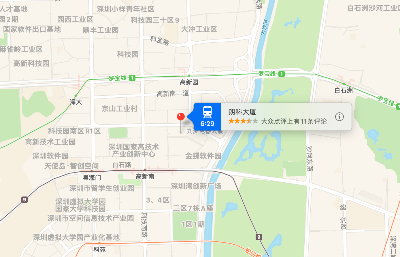 朗科大厦地图示意