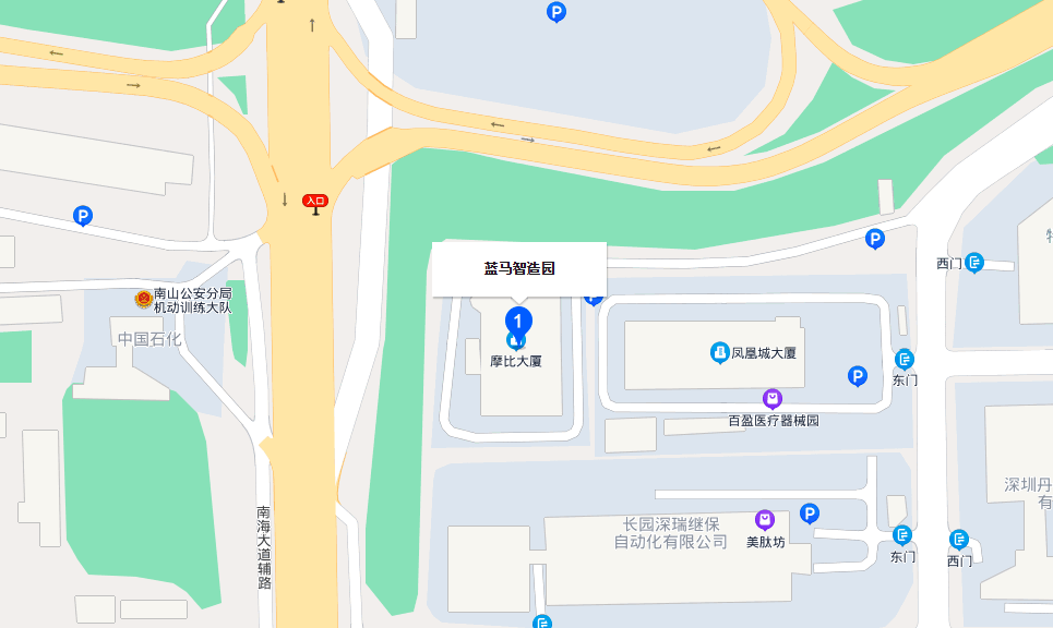 蓝马智造园地图示意