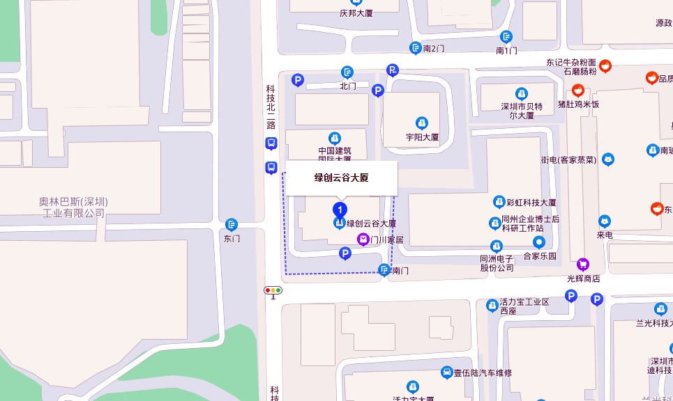 绿创云谷大厦地图示意
