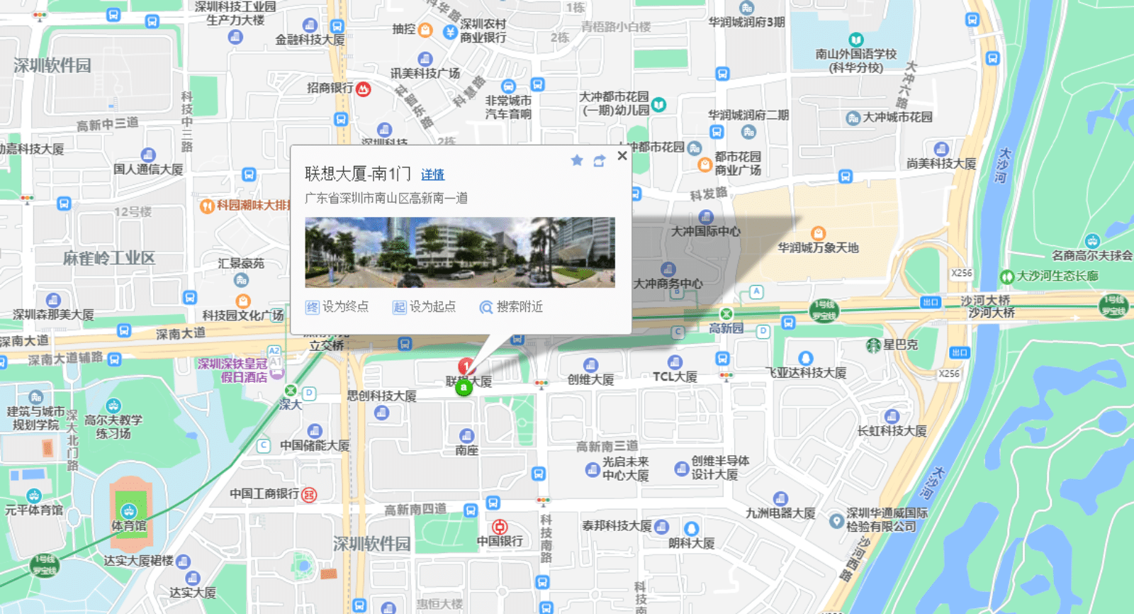 联想大厦地图示意