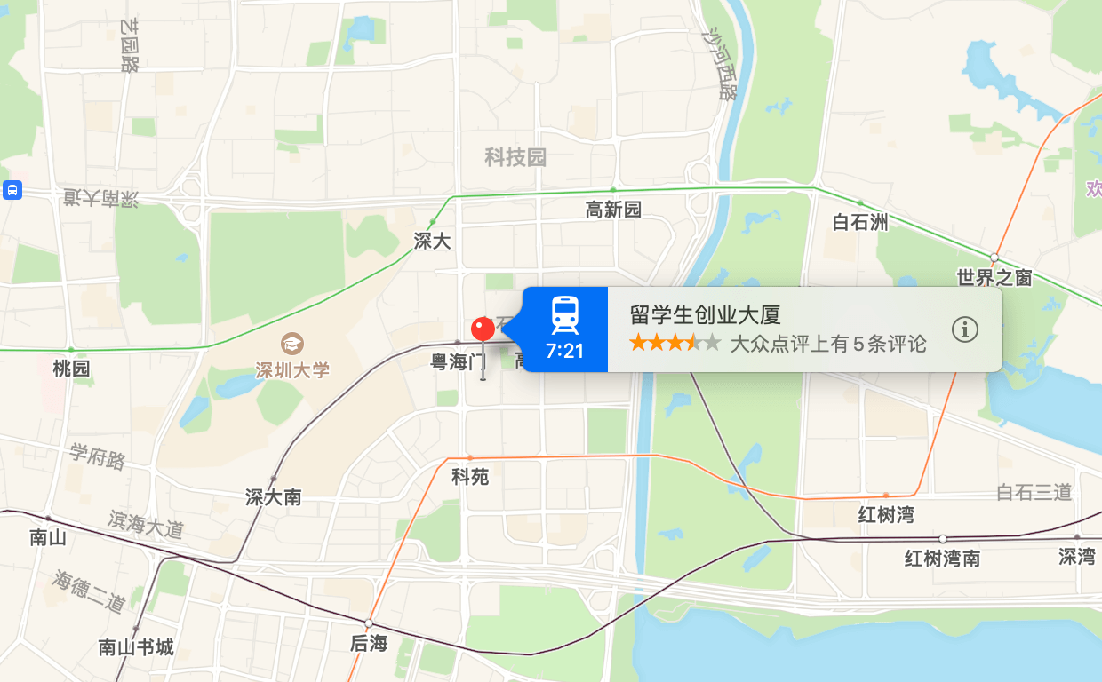 留学生创业大厦地图示意