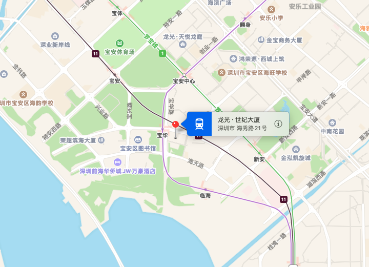 龙光世纪大厦地图示意