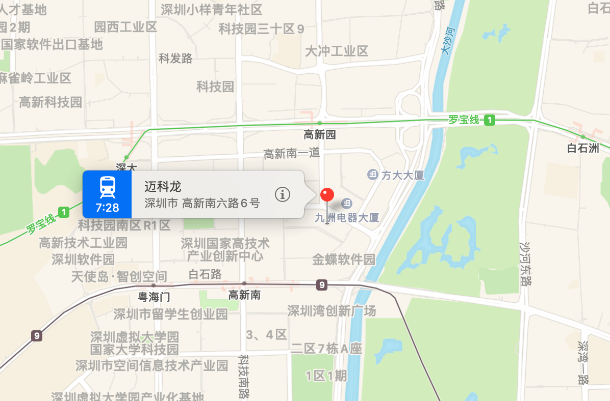 迈科龙大厦地图示意