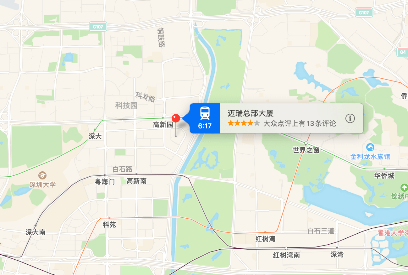 迈瑞大厦地图示意