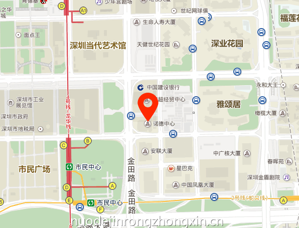 诺德金融中心地图示意