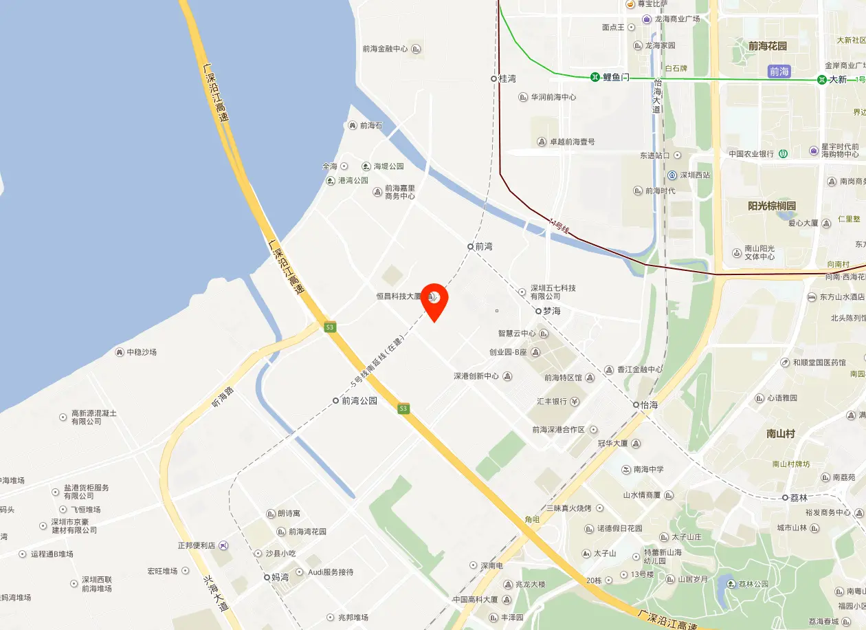深圳前海大厦(前海控股大厦)地图示意