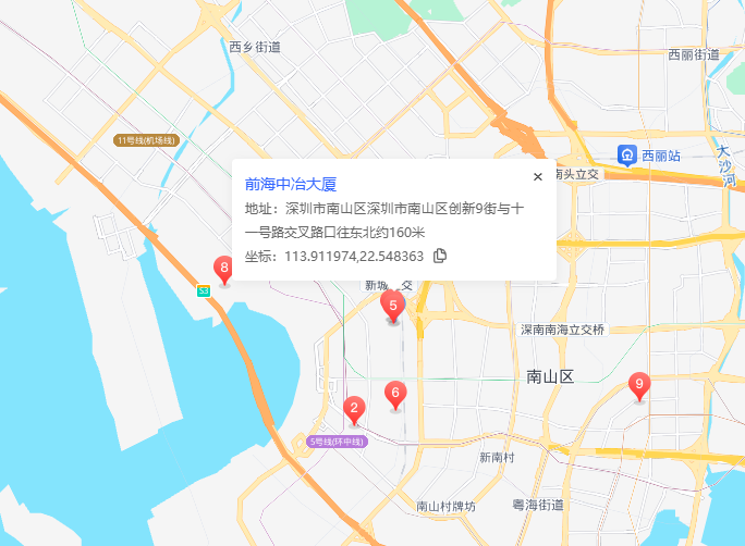 前海中冶科技大厦地图示意