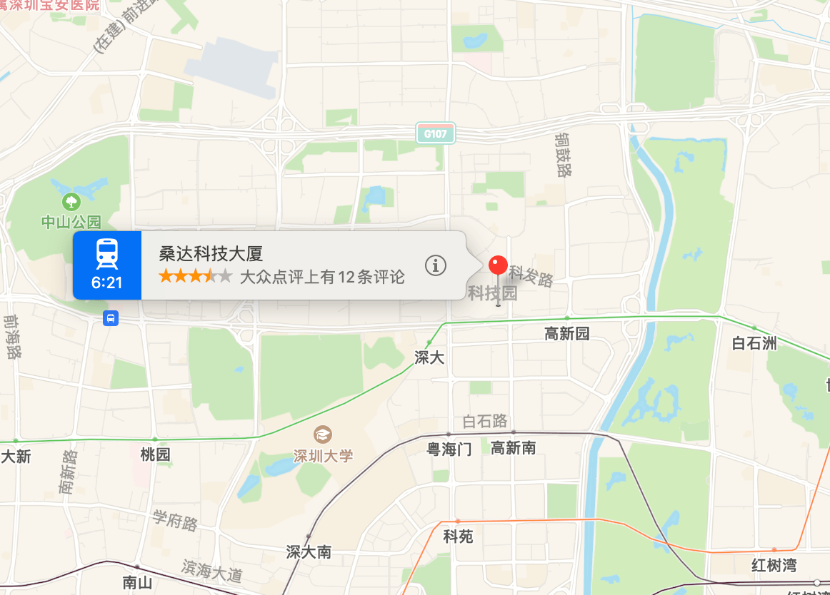 桑达科技大厦地图示意
