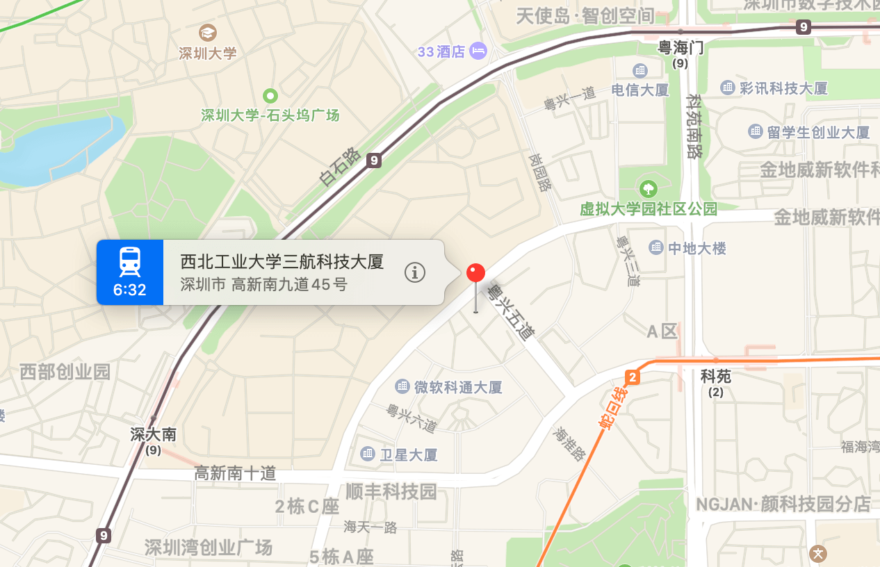 三航科技大厦地图示意