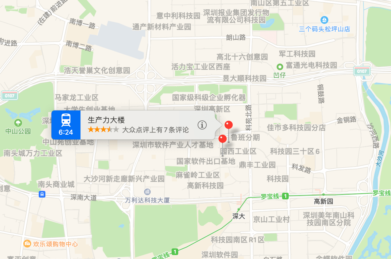 生产力大厦地图示意