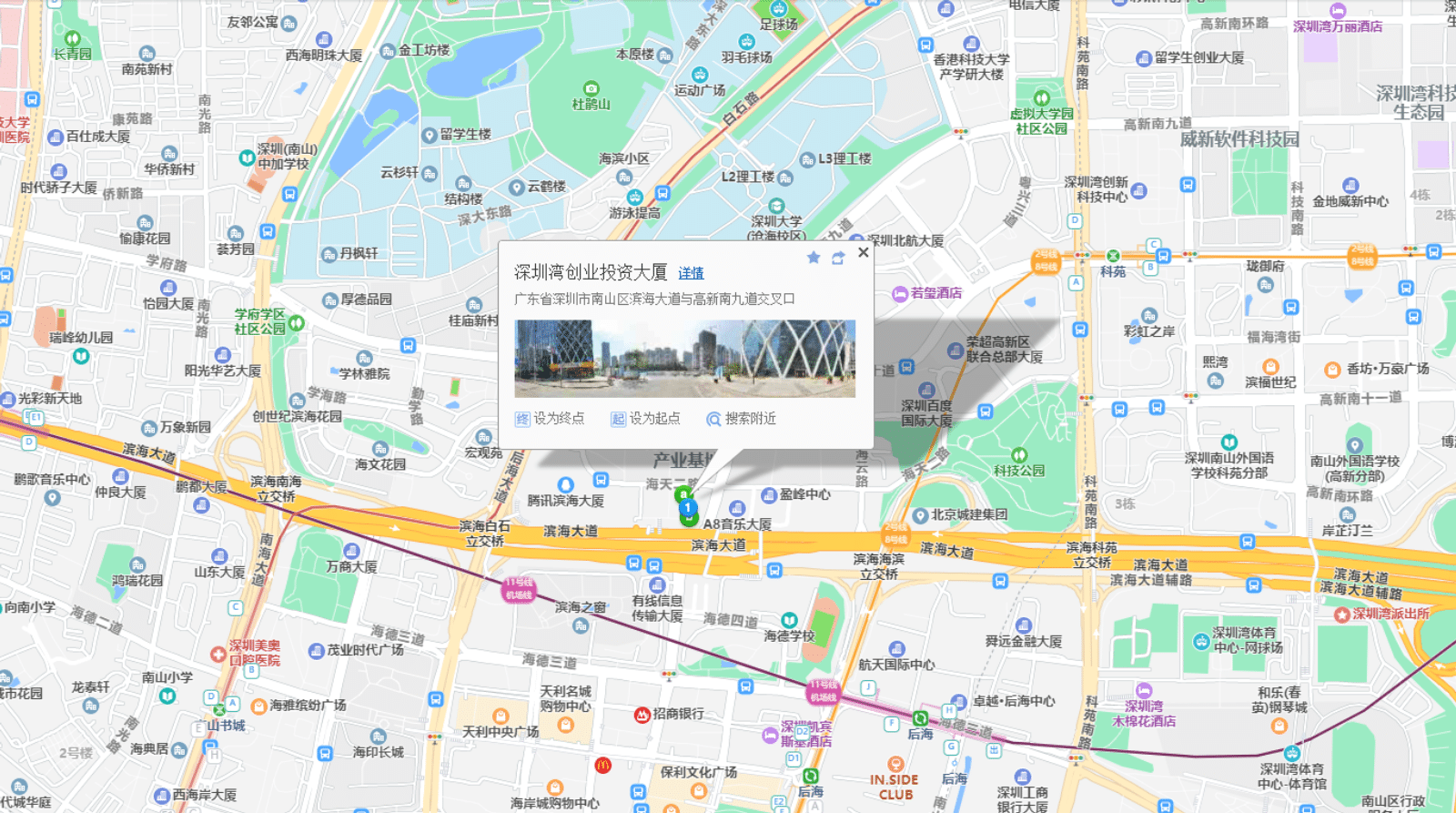 深圳创业投资大厦地图示意