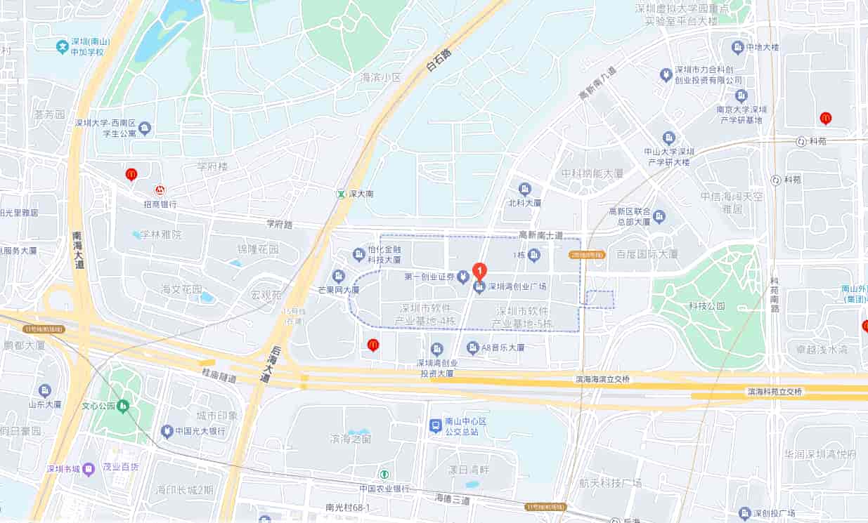 深圳市软件产业基地地图示意