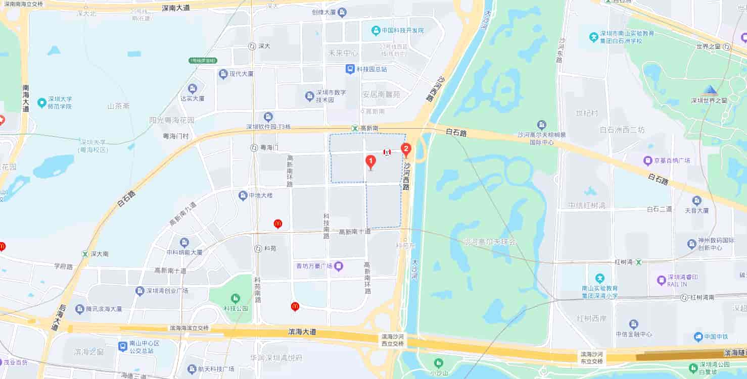 深圳湾科技生态园地图示意