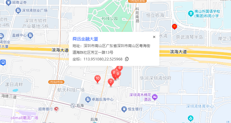 舜远金融大厦地图示意