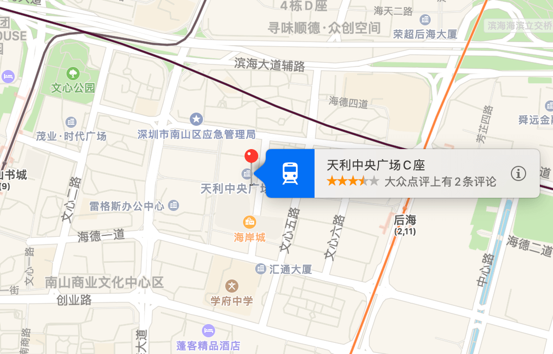 天利中央广场地图示意